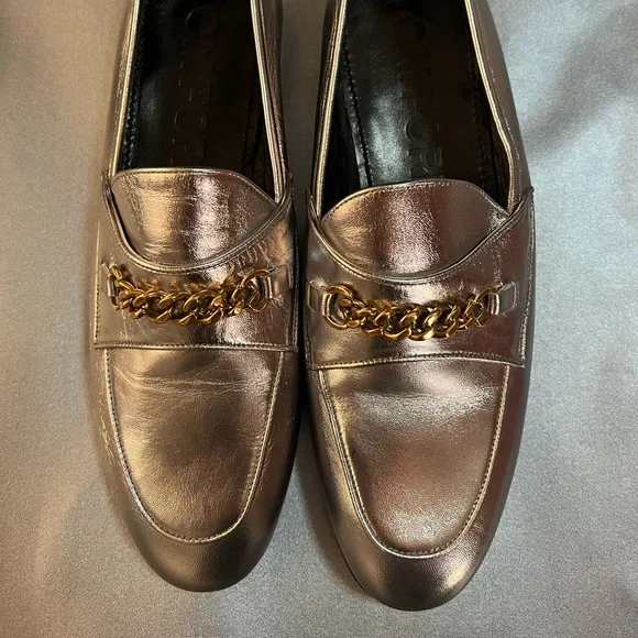 TOM FORD metallic leather loafers. - Picture 2 of 3